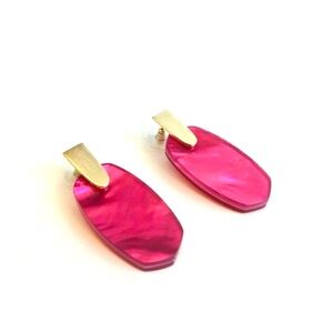 Kendra Scott Aragon Drop Earrings in Berry Illusion/ Gold